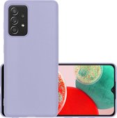 Hoes Geschikt voor Samsung A23 Hoesje Cover Siliconen Back Case Hoes - Lila