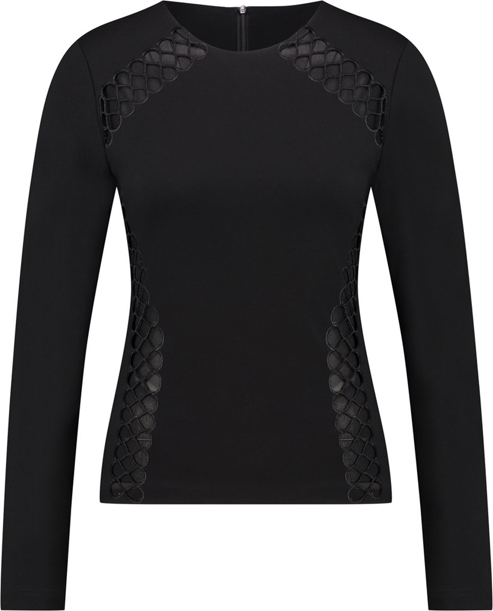 Supertrash - Top - Blouse Dames - Shirt - Lange Mouw - Zwart - S