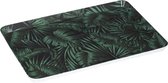 Dienblad/serveerblad rechthoekig Jungle 45 x 30 cm donker groen - Serveerbladen, dienbladen & keukenbenodigdheden