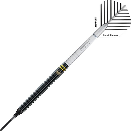 WINMAU - Daryl Gurney Black Signature Edition: Softip Tungsten Dartpijlen Professioneel - 18 gram vat/20 gram totaal gewicht van Winmau — afbeelding 3