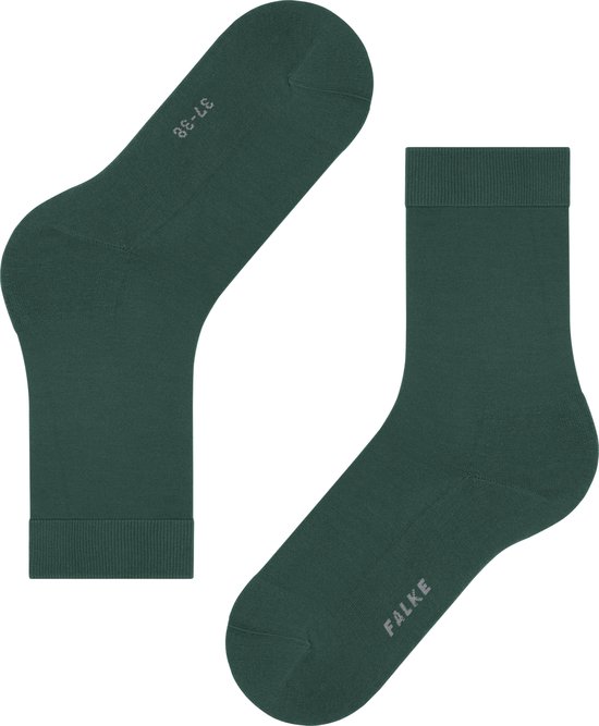 FALKE ClimaWool Renforcé Sans Motif Respirant Chaud Sec Écologique Élégant Durable Lyocell Laine Vierge Vert Femmes Chaussettes - Taille 39-40