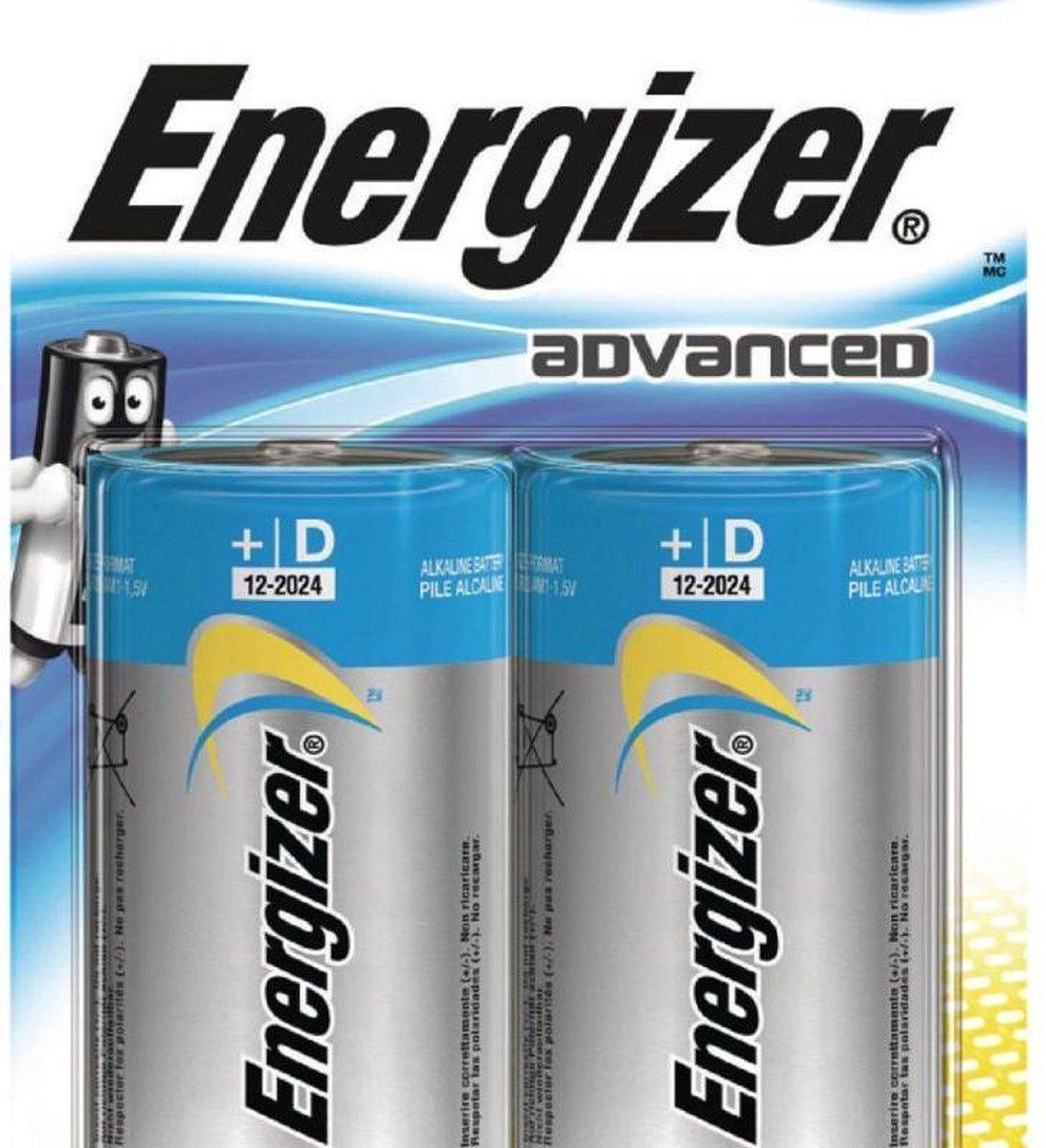 Energizer 53541042600 Batterij - household battery Single-use battery D Alkaline 1,5 V - Set van 2