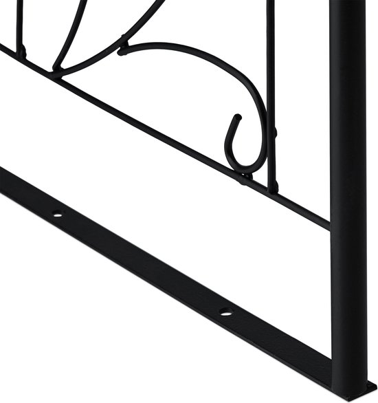 Relaxdays Rozenboog – Metaal, 250x180x210cm – Stevige Rankboog Met Ruitpatroon & Hartjes – Voor Klimplanten