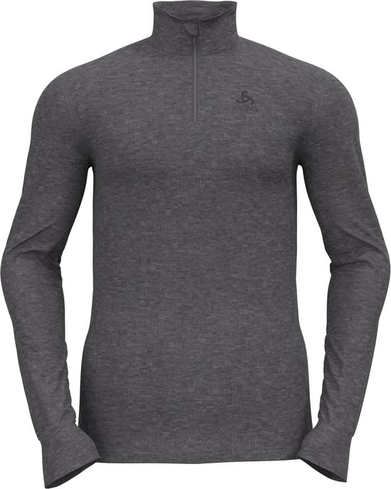 ODLO - BL TOP Turtle neck l/s half zip ACTIVE W - Mannen - Thermoshirt - Grijs - XXL