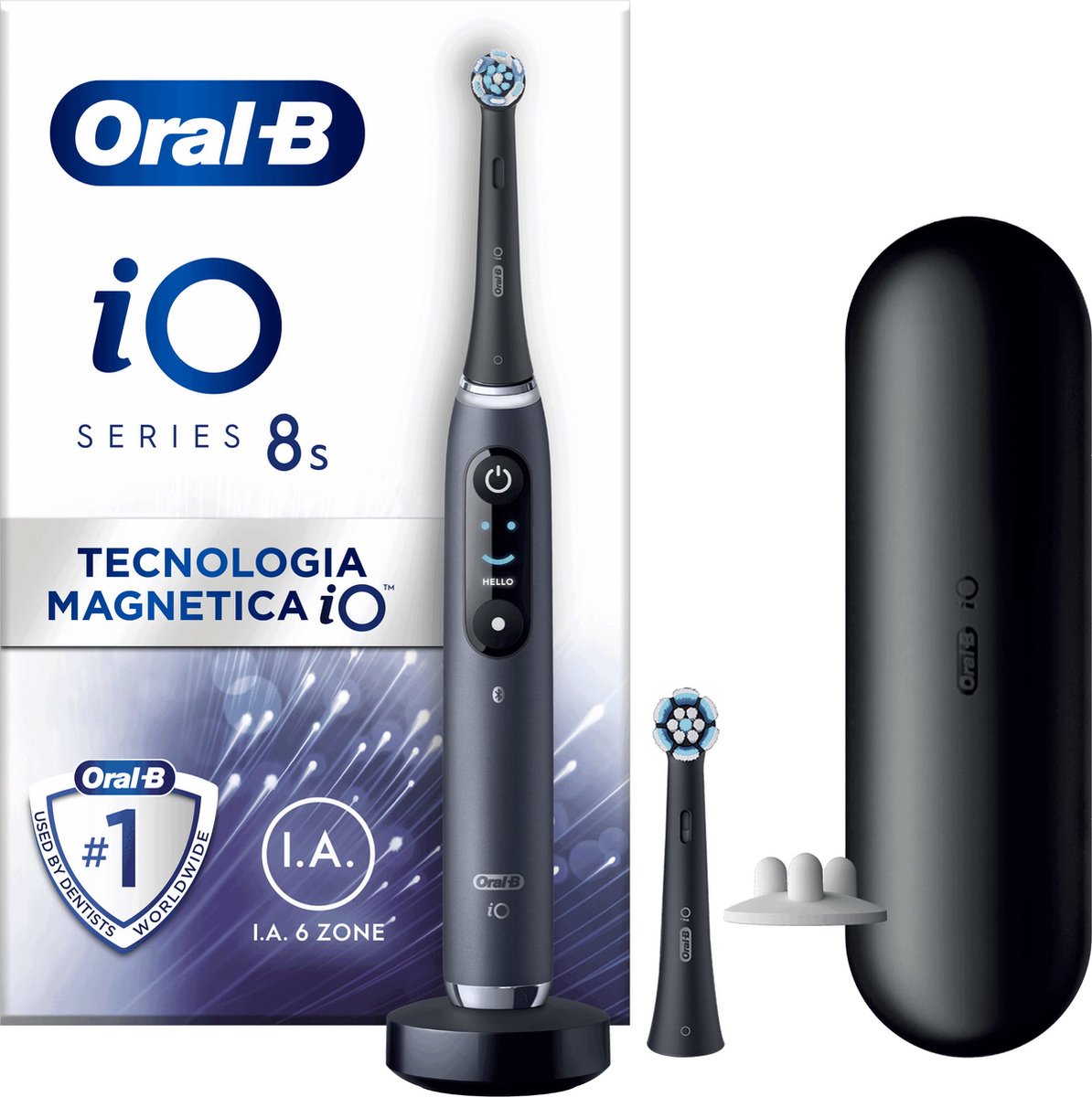 Oral-B iO 8S Volwassene Vibrerende tandenborstel Zwart