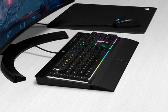 Corsair K55 RGB Pro - Gaming Toetsenbord - Membraam toetsen - Qwerty  Zwart