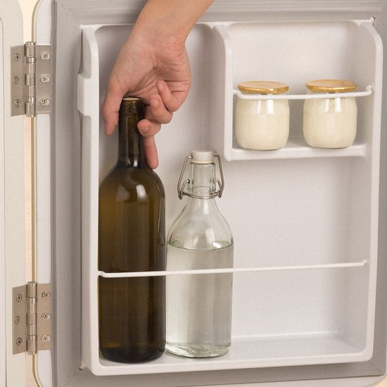 CREATE - Koelkast in retrostijl - Gebroken wit - Handvat Goud - FRIDGE RETRO 48L van create — afbeelding 5