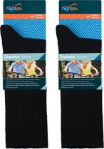 GoWith-diabetes sokken-2 paar-naadloze dunne sokken-heren-dames sokken-kleur zwart-cadeau sokken-maat 39-41