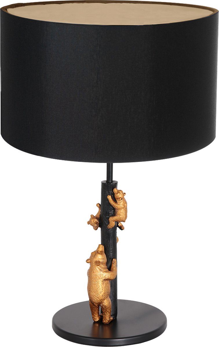 Anne Light and home tafellamp Animaux - zwart - metaal - 20 cm - E27 fitting - 7203ZW