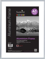 Seco fotolijst - A1 - zilver geborsteld aluminium - 11mm frame - SE-ALA1-SV