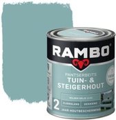Rambo Pantserbeits Tuin & Steigerhout - Dekkend - Zijdeglans - Waterproof - Wilgengrijs - 0.75L