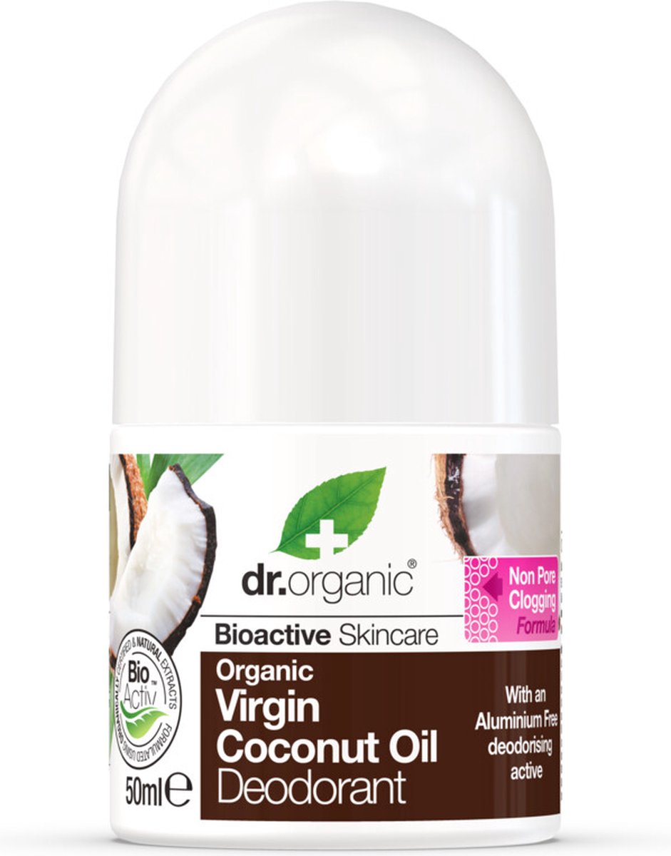 6x Dr. Organic Virgin Cocosolie Deodorant 50 ml