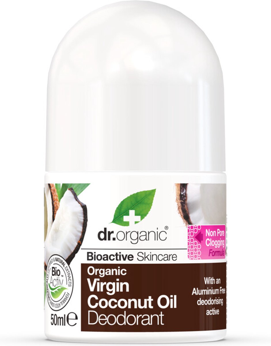 Goedkoopste 6x Dr. Organic Virgin Cocosolie Deodorant 50 ml