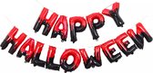 Happy Halloween Slingers Halloween Decoratie Vlaggenlijn Halloween Versiering Ballonnen Slinger Rood Zwart – 1 Stuk