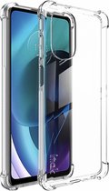 IMAK Motorola Moto G51 Hoesje Dun TPU met Screen Protector Transparant