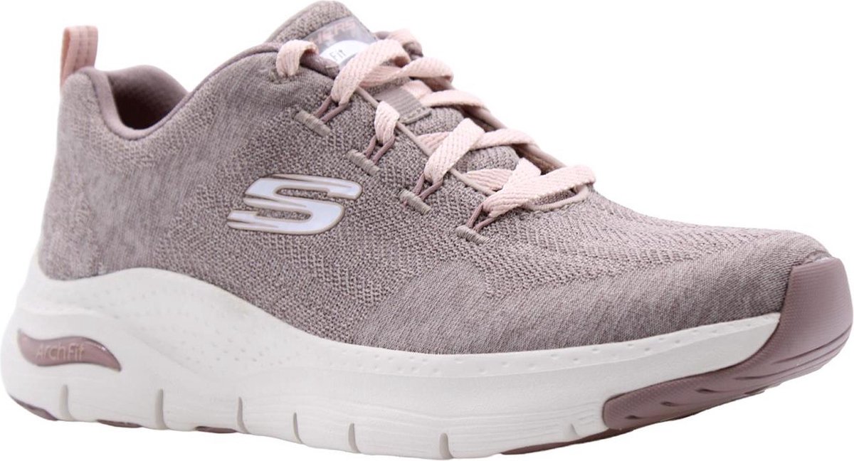 Skechers 149414 Arch Fit Comfy Wave - Damesschoenen Sneaker - DKTP-Bruin