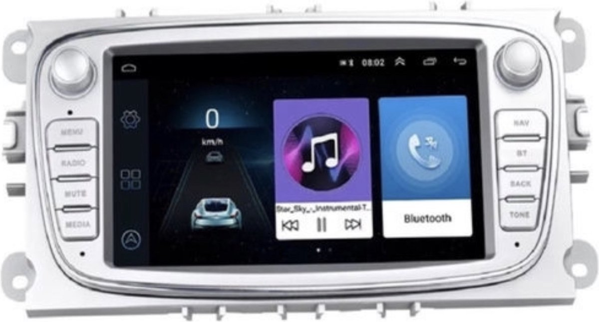 Autoradio voor Ford Focus/Mondeo/C-MAX/S-MAX 2008-2011 Android 12 2G/32G CarPlay/Android/WIFi/GPS/RDS/DSP