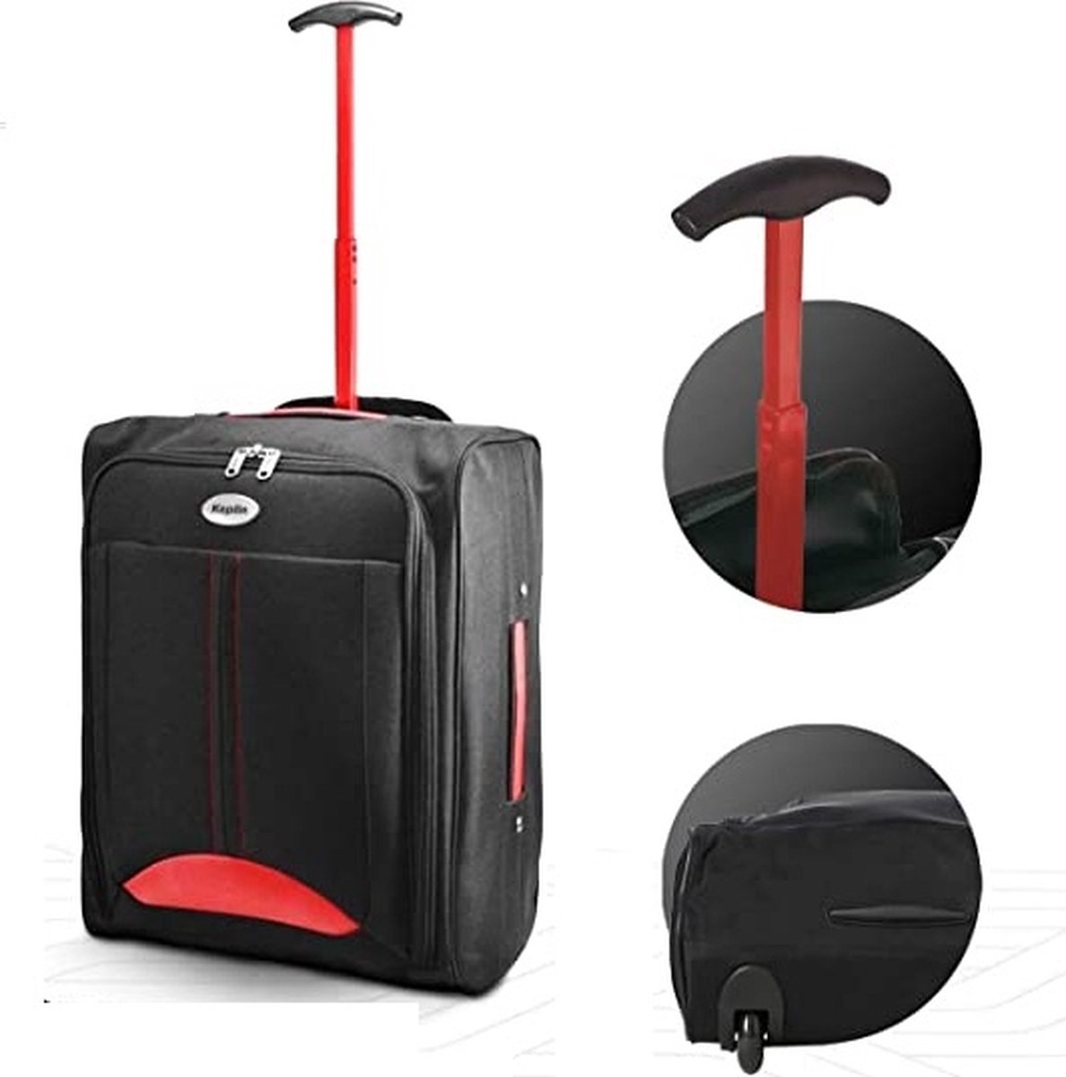 Bagage à main Valise 55x35x25 - valise de voyage à roulettes - noir |  bol.com