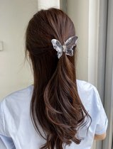 Nerissa- Luxe Haarklem Vlinder - Haarclip/Haarspeld - Haaraccessoires Bruiloft- Doorzichtig