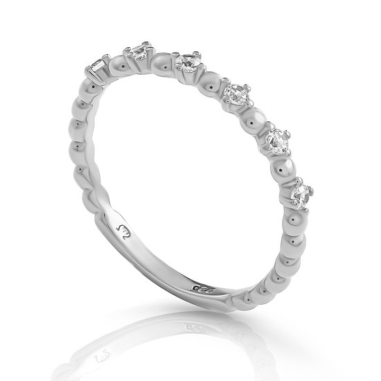 Orphelia ZR-7535/56 - Ring - Or 18 kt - Zircone ct - 17,75 mm / taille 56