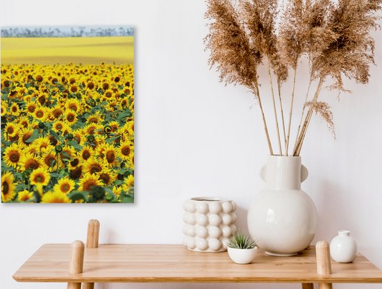 Tableau sur toile Tournesol - Fleurs - Nature - 30x40 cm - Décoration murale