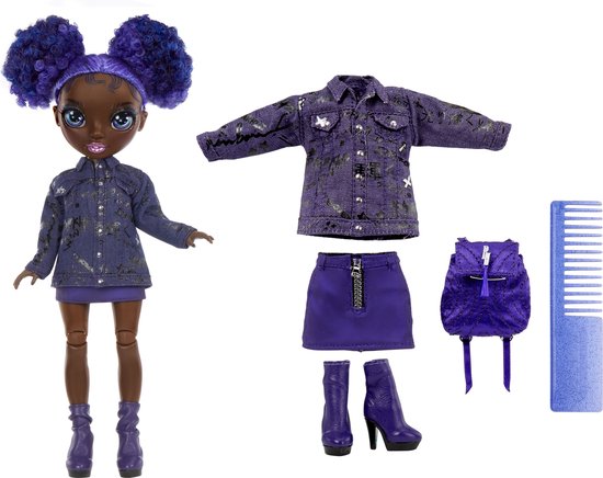 Rainbow High Junior High Special Edition Doll - 23 cm - Krystal Bailey - Paars - Modepop van Merkloos — afbeelding 2