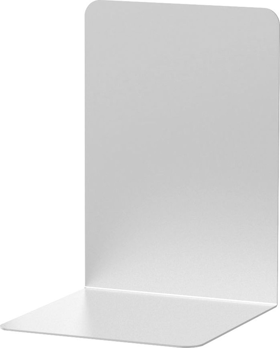 Boekensteun maul 12x12x17.5cm aluminium zilver | Paar a 2 stuk