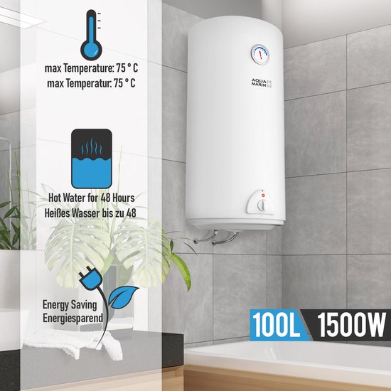 GoodVibes - Chauffe-eau électrique - Thermomètre - 1500W - 100L -  Chauffe-eau | bol
