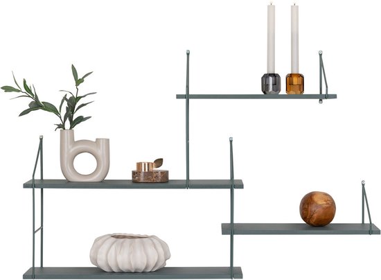 Etagère murale en bois Artichok Mady vert - 99 x 62 cm