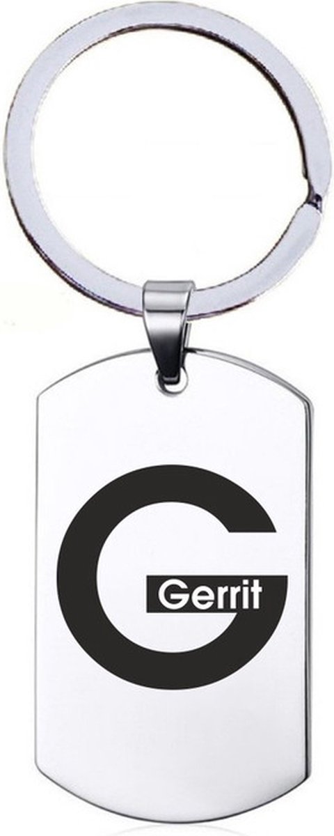 Naamkado - Gerrit - RVS Sleutelhanger