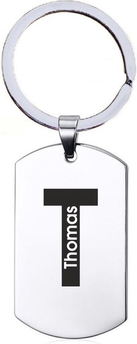 Naamkado - Thomas - RVS Sleutelhanger