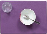 Wicotex- Napperons de table Uni violet-Set de table facile à nettoyer 12pcs