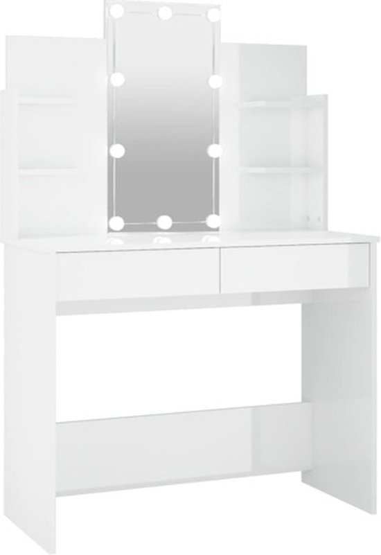 Kaptafel met LED-verlichting 96x40x142 cm zwart kopen