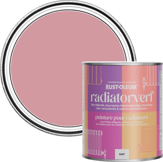 Rust-Oleum Roze Radiatorverf - Oudroze 750ml