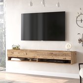Tv-meubel Laitila 2 opbergvakken 180x31,5x29,5cm houtkleurig