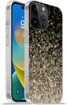 Geschikt voorApple Iphone 14 Pro Max hoesje - Glitters - Abstract - Design - Siliconen Telefoonhoesje