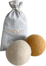 Mishum - Gele Ballen (2 stuks) - Vilt - Ecologisch - Duurzaam