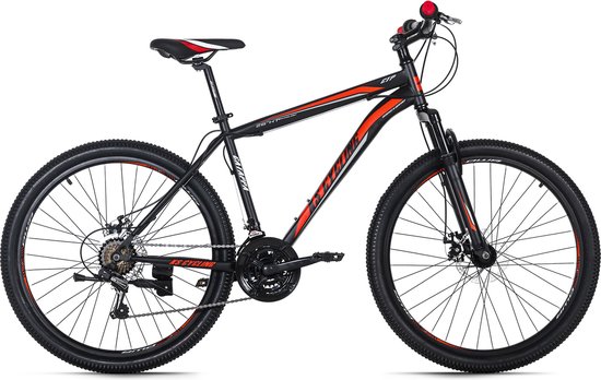 Ks Cycling Fiets Mountainbike hardtail 26 inch Catappa zwart-rood -