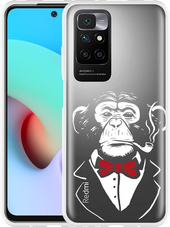 Smoking Redmi Xiaomi Redmi 10 2022 Hoesje Chimp Smoking - Designed by Cazy | bol.com