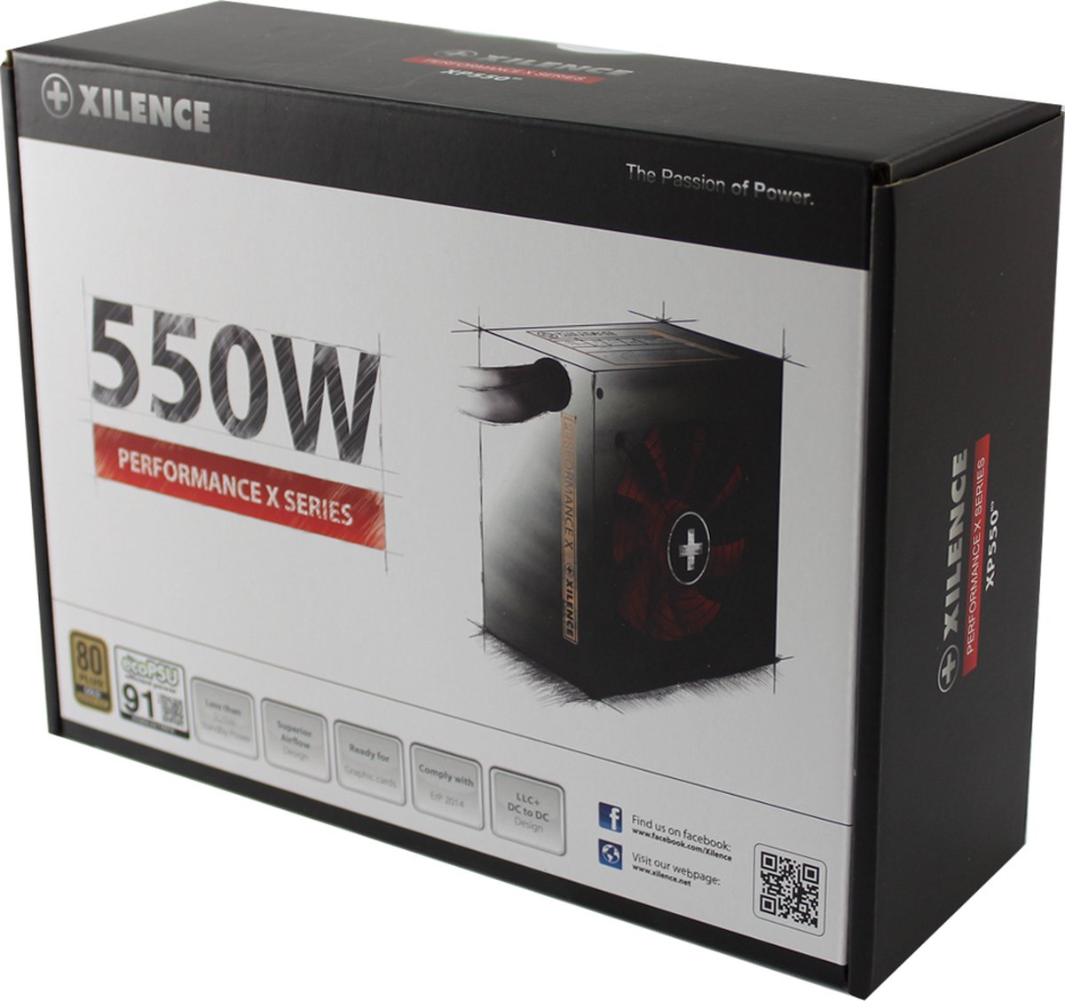Xilence XP550R9 power supply unit 550 W 20+4 pin ATX ATX Zwart, Rood
