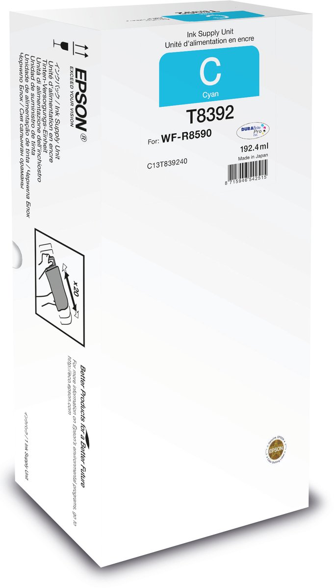 Compatible Ink Cartridge Epson XL WF-R8590 Cyan