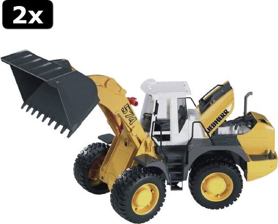 2x Bruder Road Loader Liebherr L574 BR2430 bol