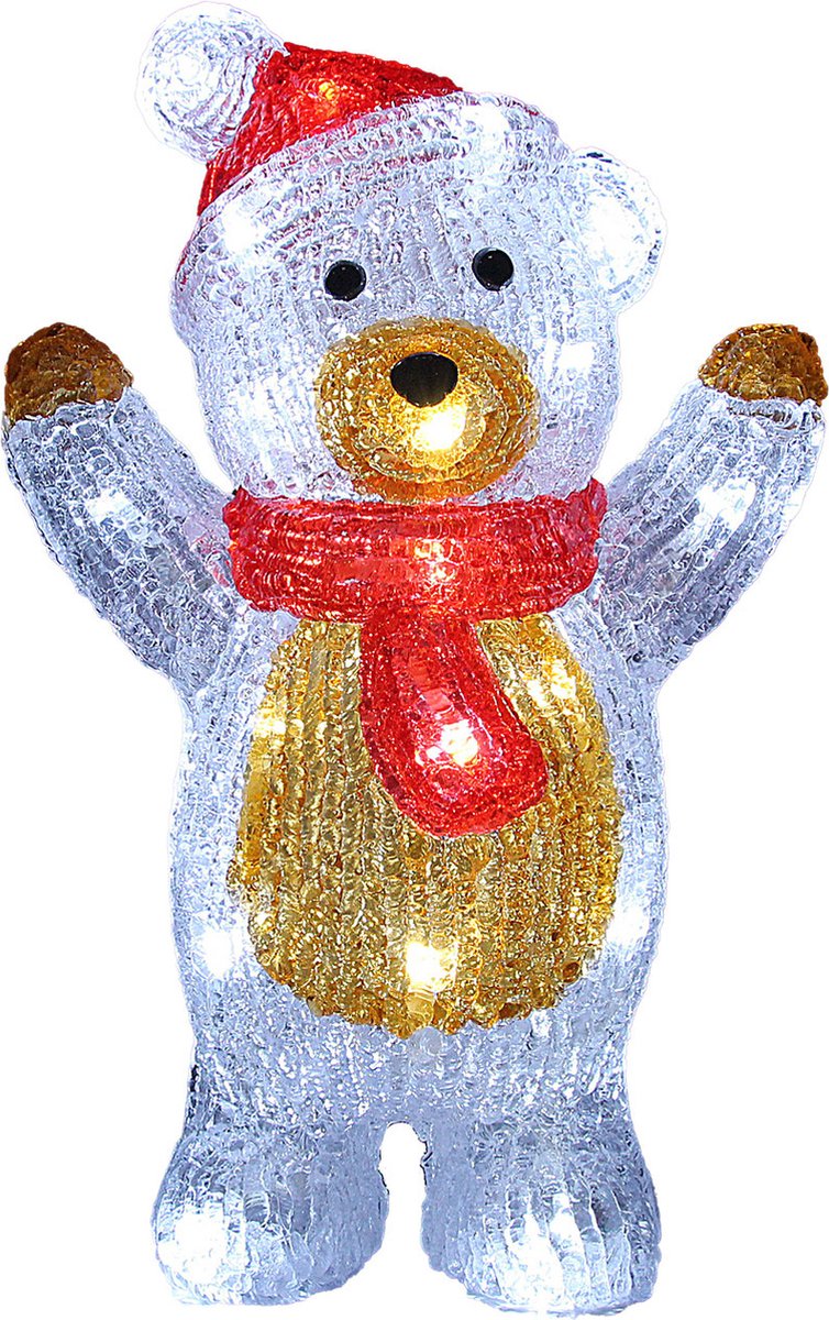 Deuba LED Kerstfiguur Teddybeer - Indoor Outdoor – Diverse Kleuren