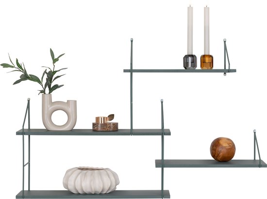 Etagère Harlem - 99x17,5x62 cm - acier et bois - vert - House Nordic - Armoires métalliques - Vert - Bois|Acier - Armoires métalliques