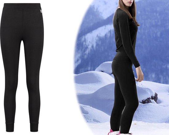 Thermo Ondergoed Dames - Thermo Legging Dames - Zwart - L - Thermokleding Dames - Thermobroek Dames - Thermolegging - Thermo Broek Dames