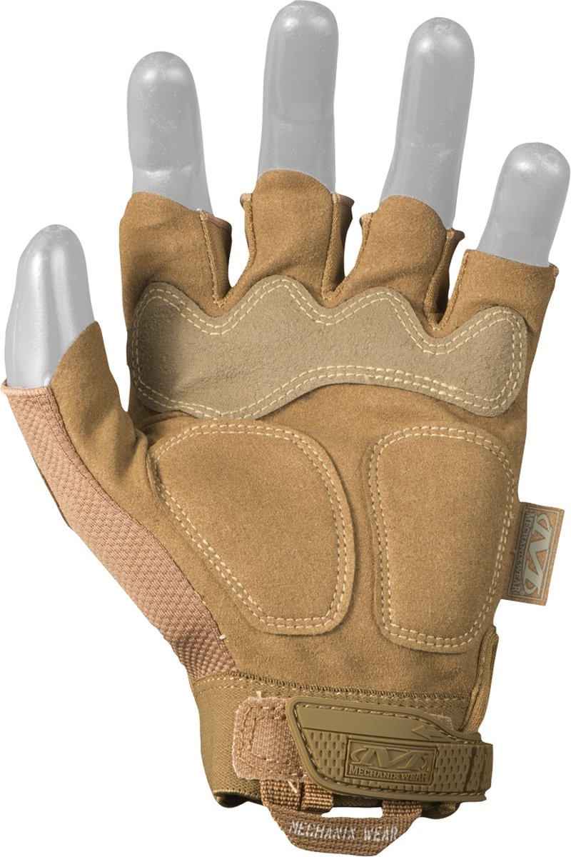 Gants Mechanix Wear M-Pact Sans Doigts - Coyote, Travail, Airsoft, Militaire