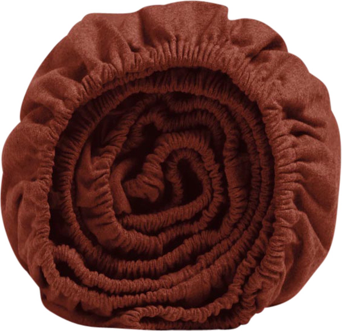 Yumeko hoeslaken flanel fluweel rood 160x200x30 - Biologisch & ecologisch