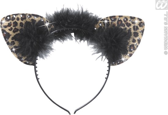WIDMANN - Luipaard haarband met nepbont - Accessoires > Haar & hoofdbanden |