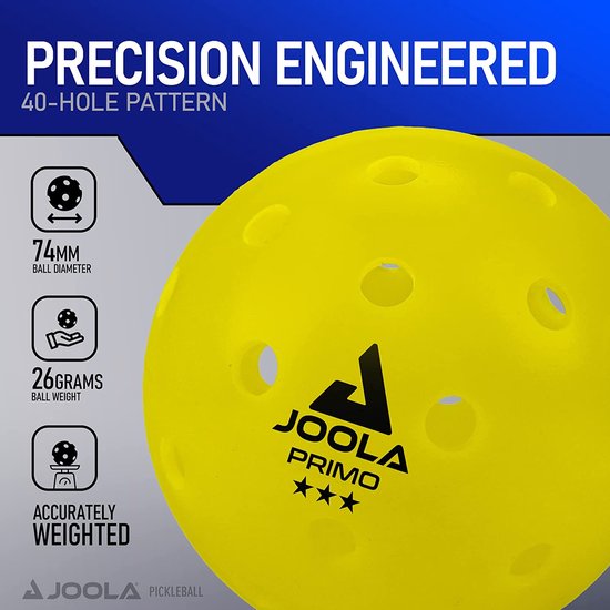 JOOLA Ben Johns Pickleball Set with 2 Fiberglass Paddles - Includes 2 Indoor & 2