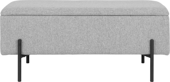 Canapé Watford avec espace de rangement gris clair, noir.